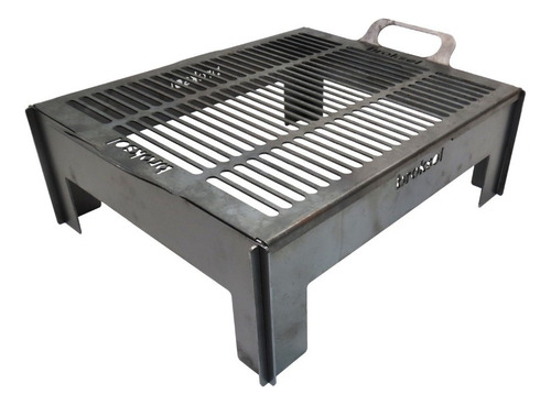 Parrilla Encastrable Portátil Camping Chapa 2,50mm 4,7kg Color Negro