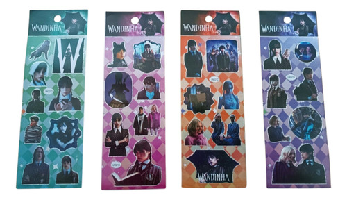Sticker Adesivos Wandinha 24 Cartelas