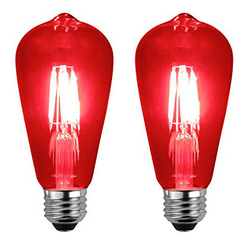 Focos Led - Sleeklighting Led 4watt Filament St64 Red Colore