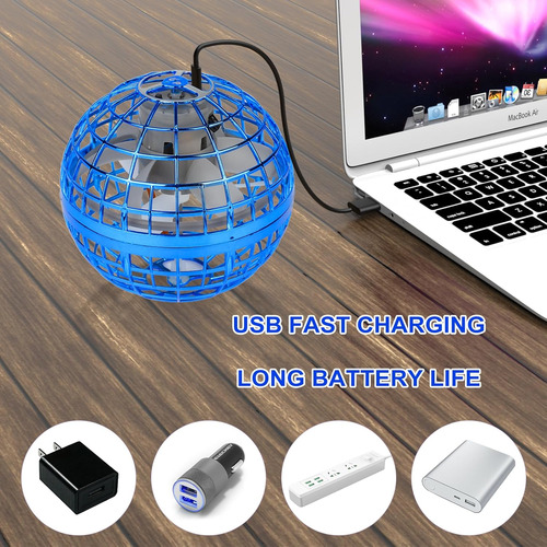 Flying Orb Ball Toy - Hover Ball With Rgb Light Magic Hand