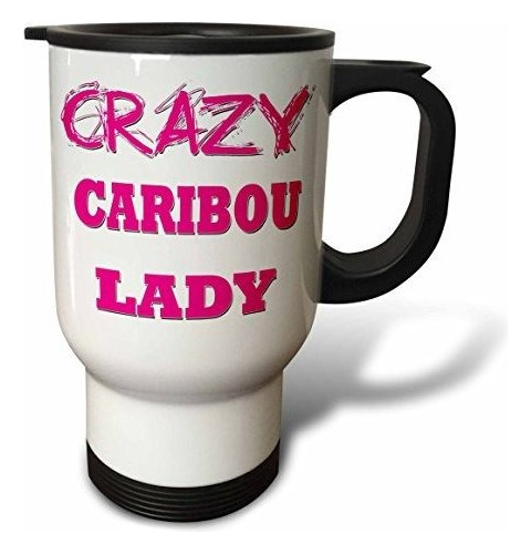 Taza De Viaje Crazy Caribou Lady, 14 Oz, Multicolor