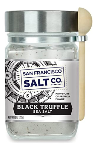 Sal Flor De Sal Sal Marina Italiana De Trufa Negra - 10 Oz.