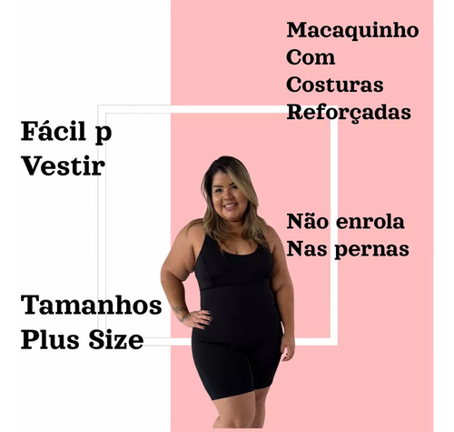 Macacão Com Perninha Maiô De Natação Maiô De Hidroginástica Preto Lisa G8 - 62