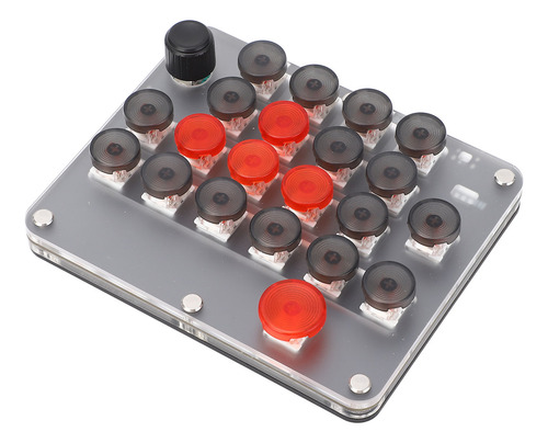 Teclado Portátil Usb Vermelho De Uma Mão Macro Mechanical 21