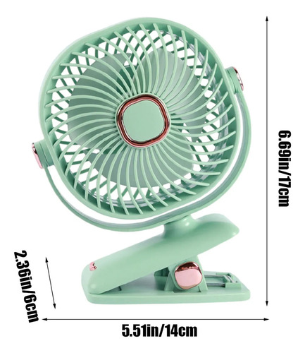 L Ventilador Con Clip En Forma De X, Recargable, Con Pilas,