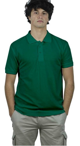 Remera Polo Unisex Verde Inglés - Camisetas.uy