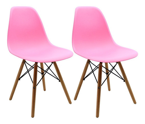 Kit 2 Sillas Eames / Comedor, Restaurante/ Varios Colores Color de la estructura de la silla Amarillo