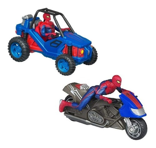 Vehículo Spider Man Spider Cycle & Turbo Cruiser . Hasbro