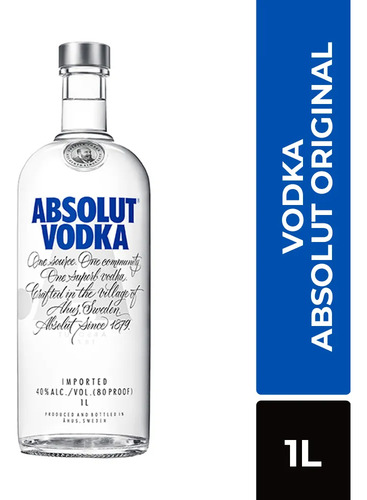 Vodka Absolut Regular Azul 1 Litro