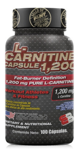Carnitina Cápsulas L-carnitina Caps 100 De 600 Mg F&nt Gca Sabor Natural / Cápsulas