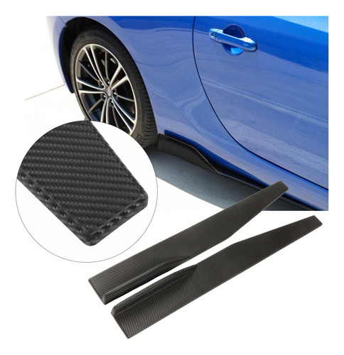 Faldón Lateral Para Coche Universal, Estilo Fibra De Carbono