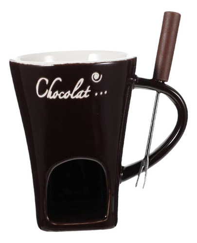 Taza Para Fondue, Taza Para Derretir Chocolate, Marrón