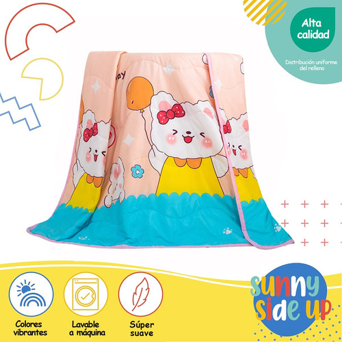 Manta Infantil De Dibujos Animados Colcha Infantil Verano Animal Print Oso Con Globo