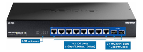 Switch No Administrado Trendnet De 10 Puertos 10g,