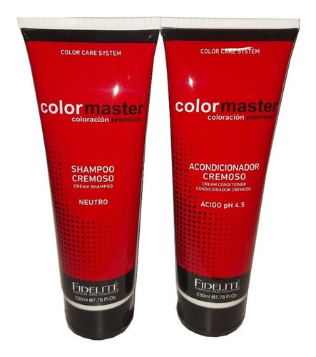 Shampoo Cremoso + Acondicionador Cremoso 230ml. Color Master