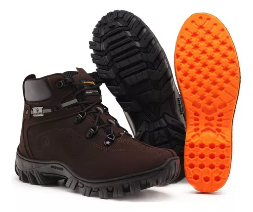 Coturno Bota Caterpillar PVC Cano Curto Preto Palmilha Anatômica Gel Preto