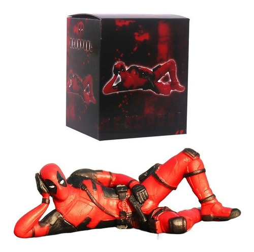 Figura Mini Deadpool Acostado Decoración Escritorio | Marvel