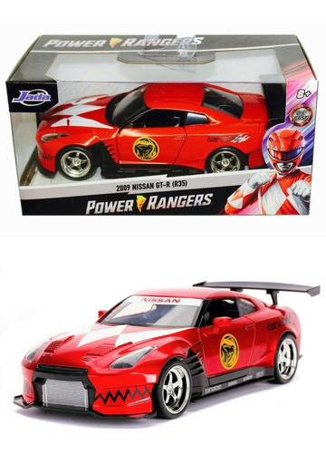 2009 Nissan Gt-r (r35) Red Ranger Power Rangers 1:32 Jada Color Rojo 12 Cm
