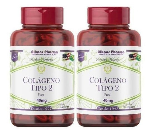 Colágeno Tipo 2 40 Mg 60 Capsulas - 2 Unidades