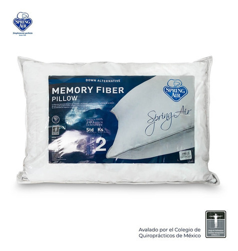 Almohada King Size Memory Fiber Spring Air Sp Color Blanco