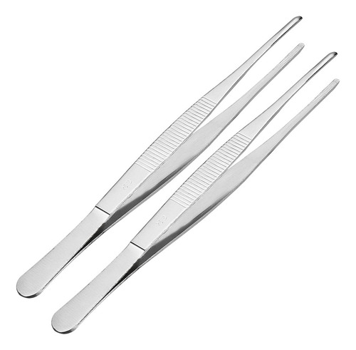 Pinzas Rectas De Acero Inoxidable 8puLG Con Punta Dentada -