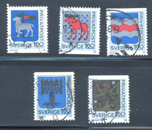 Suecia Escudos De Provincias 1981