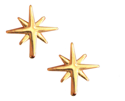 Arracadas Estrella Star Delgada Oro Laminado 14k Elegante