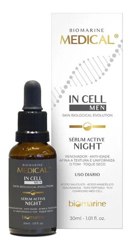 Medical In Cell Men Sérum Active Night Biomarine Tipo De Pele Normal