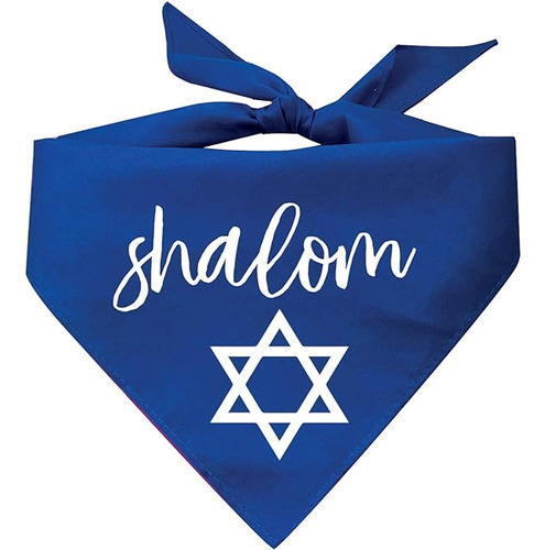 Shalom Bandana Para Perro Con Estrella Judía Colores Día Fes