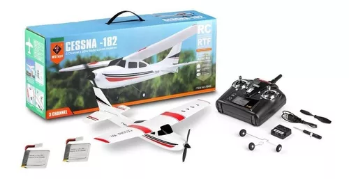 Avião Cessna 182 F949 Controle Remoto 3 Canais 2 Bat Wl Toys