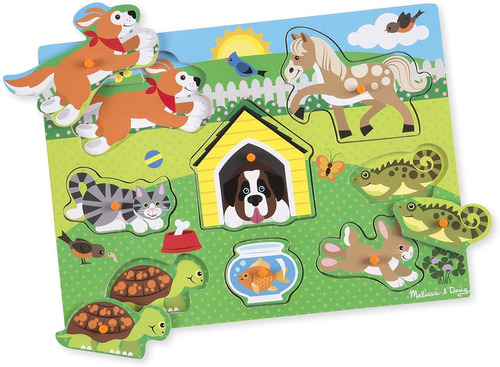 Melissa & Doug Rompecabezas De Mascotas Con Clavijas Juguete