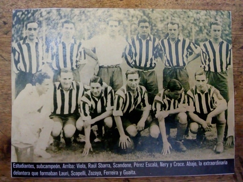 Recorte Estudiantes Lp Subcampeón 1930 