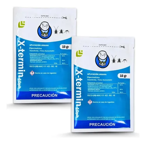 comprar X-termin 40ph 10g Mata Cucarachas Chinches Pulga Insecticida