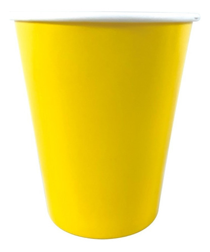 Vasos De Polipapel Descartables X 6 Unidades Colores Lisos Color Amarillo