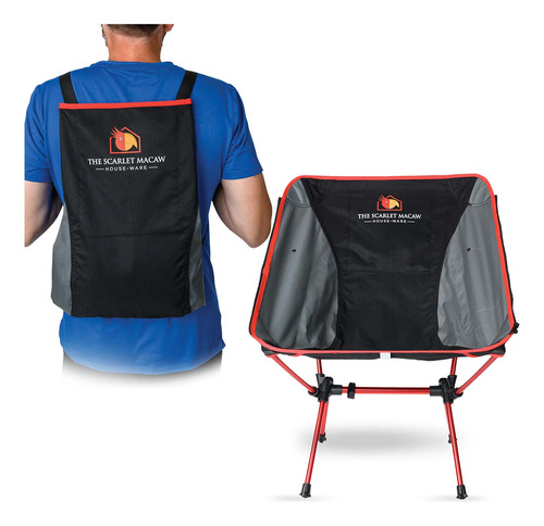 The Scarlet Macaw Silla Camping Portatil Ligera Unica Que