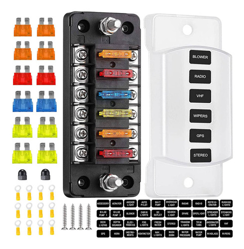 Caja De Fusibles De 6 Vías Con Bus Negativo - Atc/ato