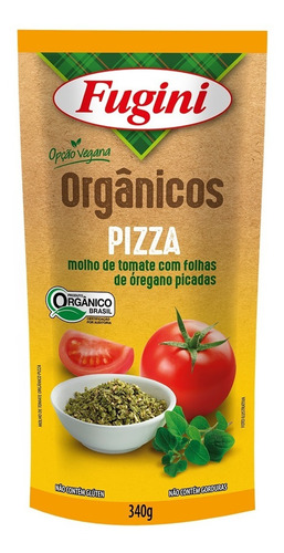 Molho De Tomate Orgânico Pizza Fugini Sachê 340 G