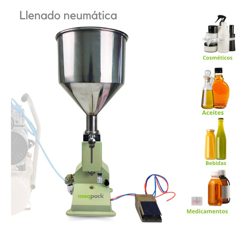Llenadora De Liquidos Y Semiliquidos Neumatica De 5 A 50ml