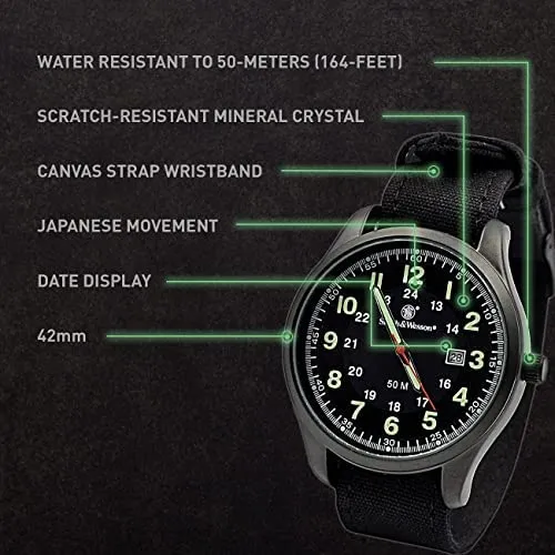 Reloj Smith & Wesson Cadet Luminous Para Hombre, 5 Atm, Cuar