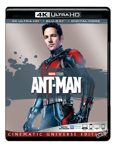 Ant-man Hombre Hormiga Marvel Pelicula 4k Ultra Hd + Blu-ray