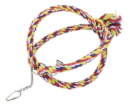 Periquito Ring Toy Bird Cotton Rope Fio De Aço Inoxidável