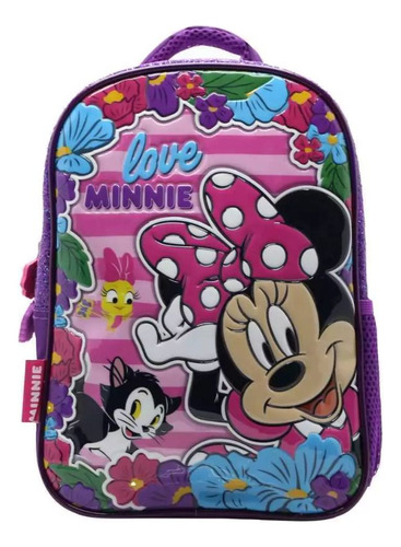 Mochila Escolar Minnie Mouse Disney Glitter Primavera 12 Inafntil Cresko Km607