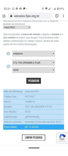Yamaha Xtz Crosser Z 150
