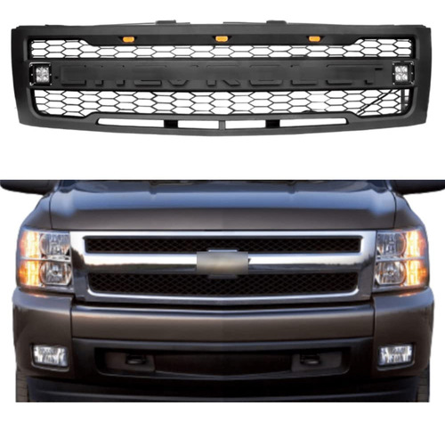 Rejilla Para Chevy Silverado Parrilla Luz Led Lateral