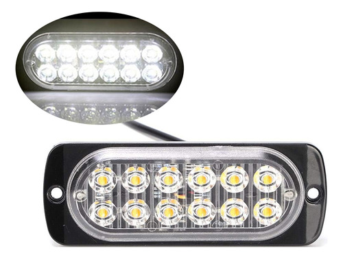 Luz Led Estroboscopica 12 Led 10- 30v 11 Cm Blanco