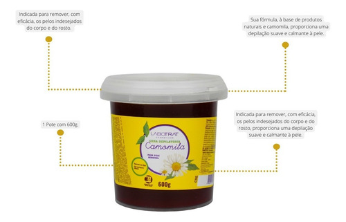 Cera Depilatória Camomila Labotrat - 600g
