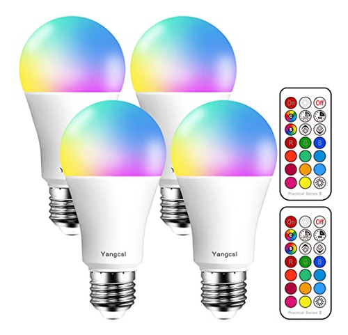 Bombillas Led Yangcsl Equivalentes A 70 W, Color Rgb Que Cam
