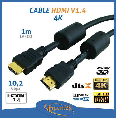 Cable Hdmi V2.0 Puresonic - 1m - 4k - 10,2gbps 