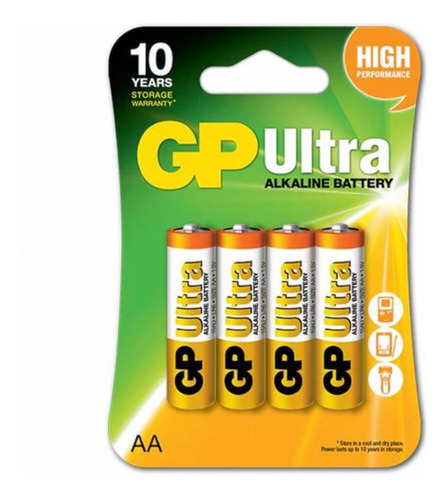 Pilas Alcalinas Ultra Aa Gp Pack X4