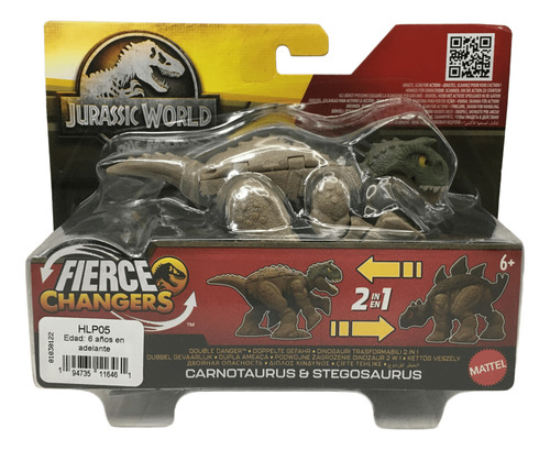 Jurassic World Fierce Changers Carnotaurus A Stegosaurus